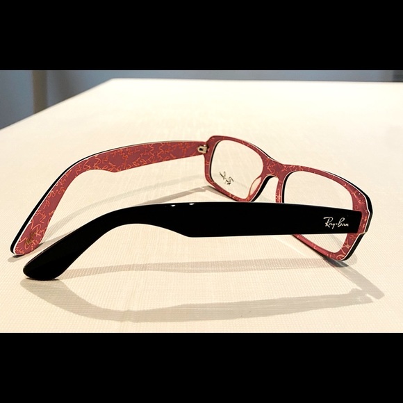 RAY-BAN RB5223 2479 Eyeglasses Black & Red texture main image 4